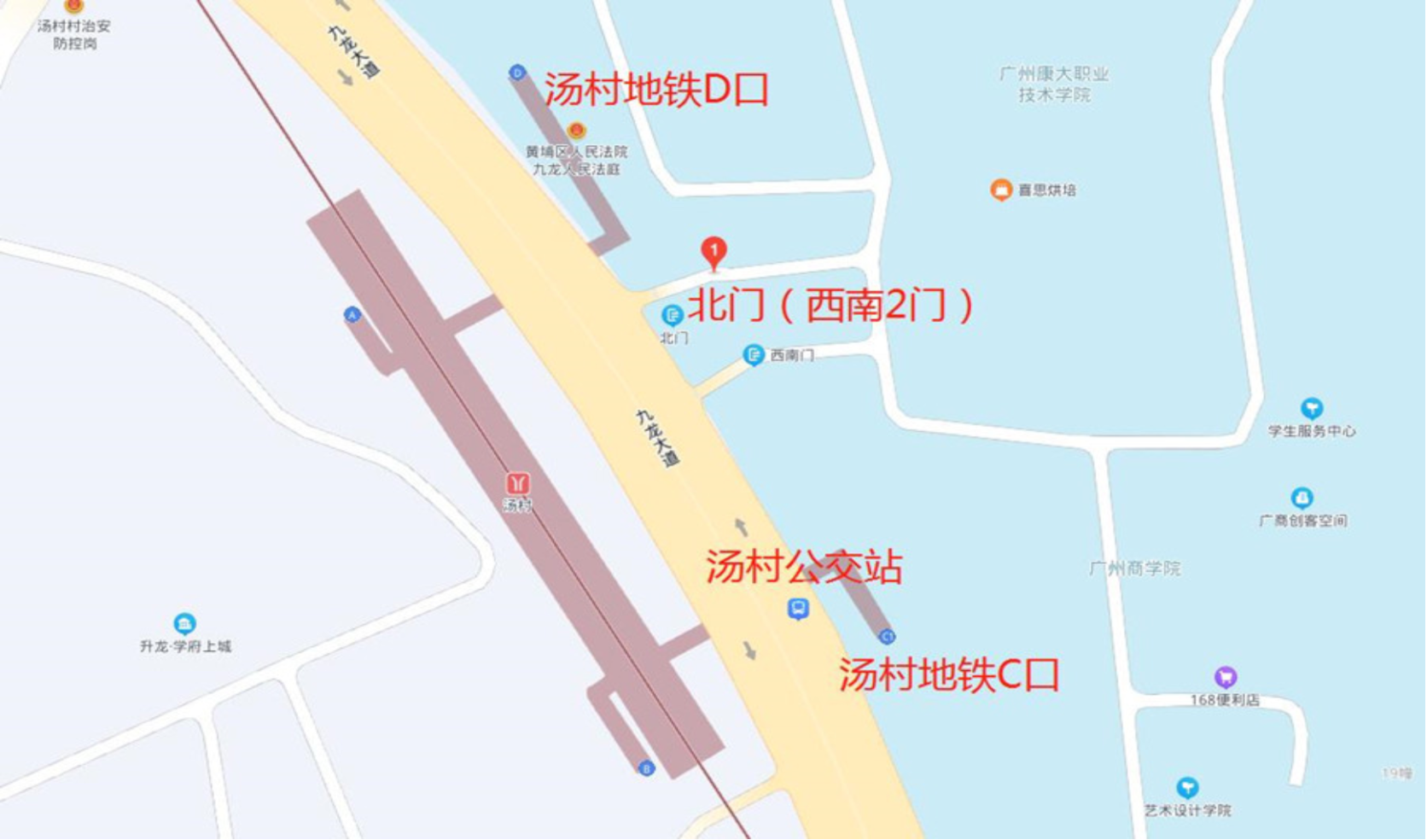 考点位置图