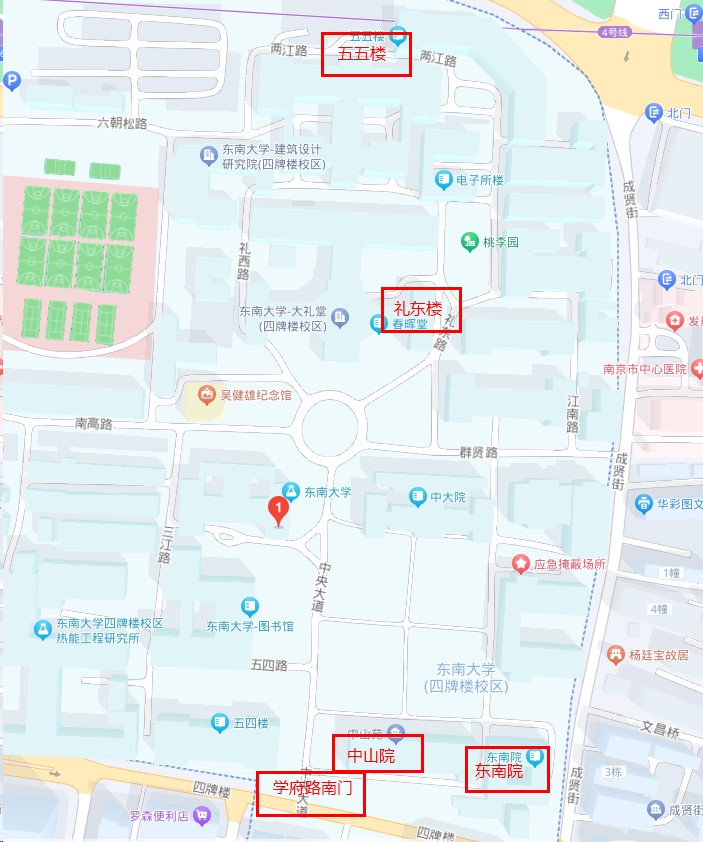 东南大学考点考场路线图