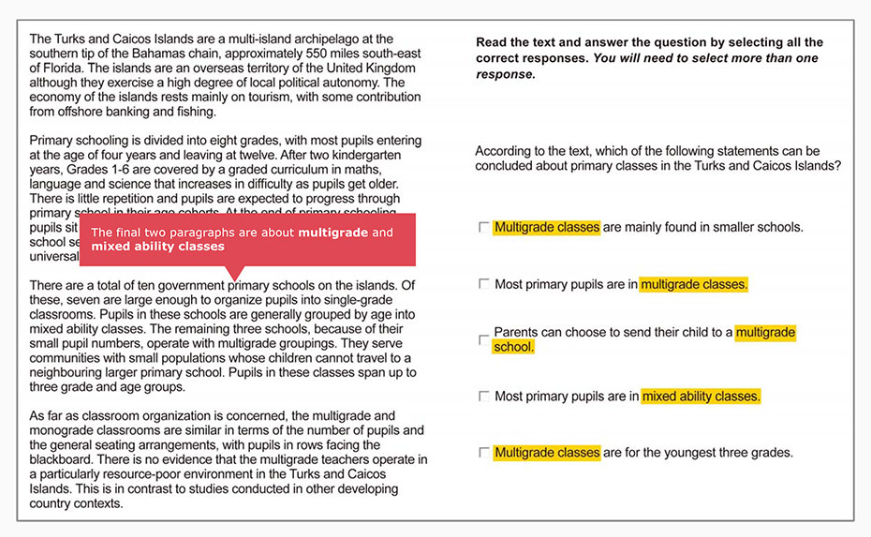 PTE Core多选题题型答题技巧展示图