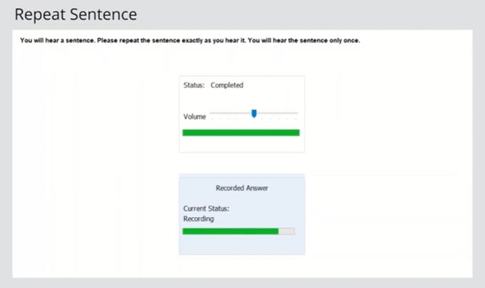 PTE Core重复句子题型答题操作