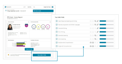 PTE Core技能档案示例 PTE Core技能档案示例