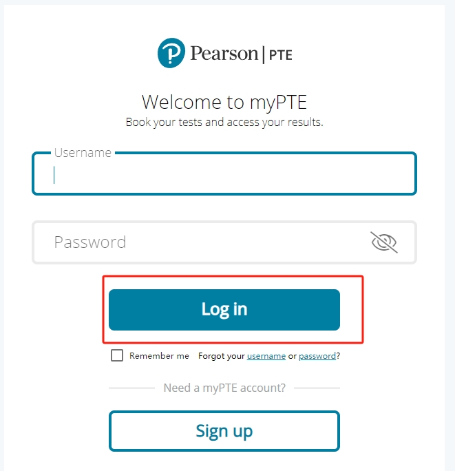 第一步、登录PTE账号