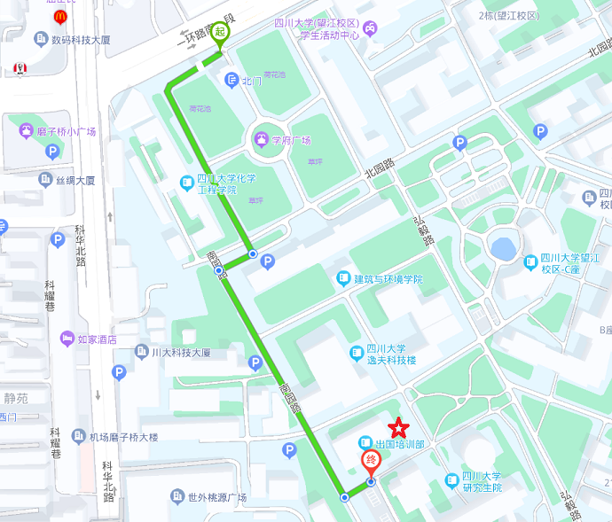 四川大学入校路线图