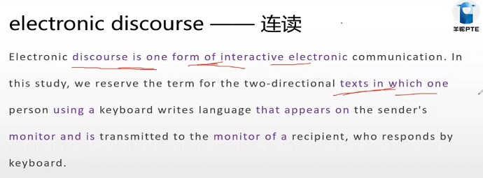 PTE口语RA题型Electronic discourse连读分析 PTE口语RA题型Electronic discourse连读分析