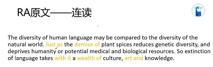 PTE口语RA例题Language diversity连读分析