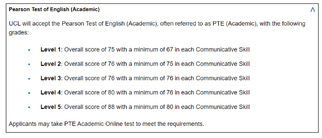 英国部分大学语言班申请截止日期及PTE要求