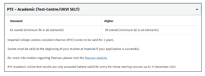 英国部分大学语言班申请截止日期及PTE要求