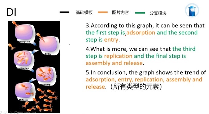 PTE口语DI例题Virus Multiply的框架资料的讲解示范