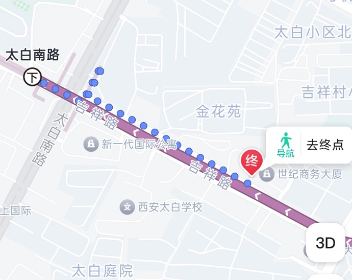 西安PTE考点交通路线-步行路线