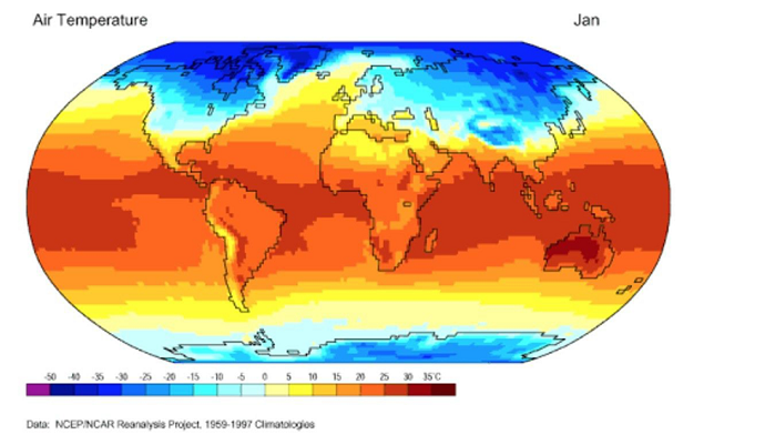 PTE口语DI例题Air temperature of the world原图