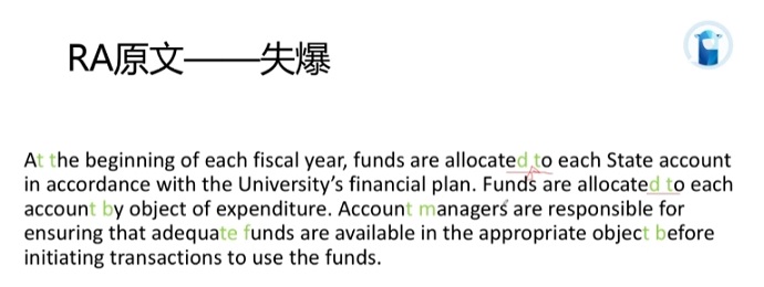 PTE口语RA例题Funds失爆分析