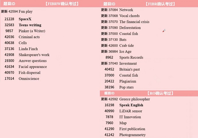 2024年6月14日PTE预测题更新