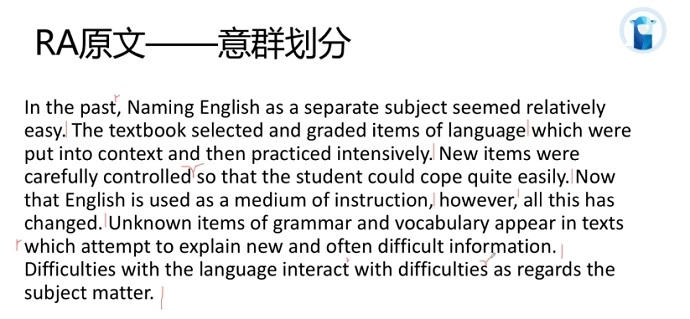 PTE口语RA例题English意群划分分析