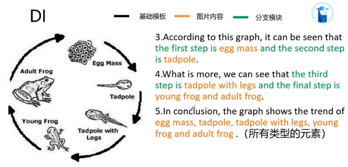 PTE口语DI例题Life cycle of a frog V2的框架资料的讲解示范