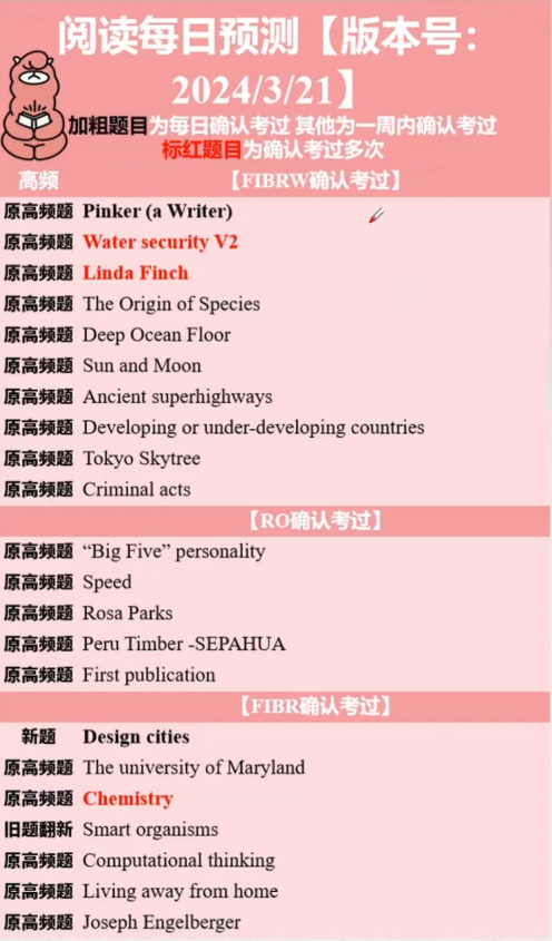 PTE3月预测阅读