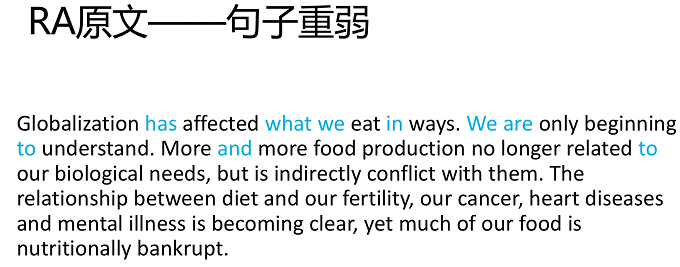 PTE口语RA例题解析：Nutritionally bankrupt