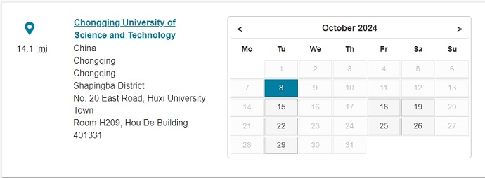 10月重庆PTE考试时间安排