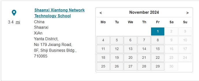 11月陕西西安PTE考试时间安排