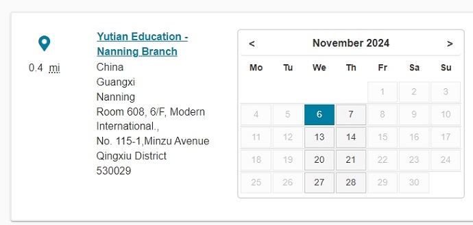 11月南宁PTE考试时间