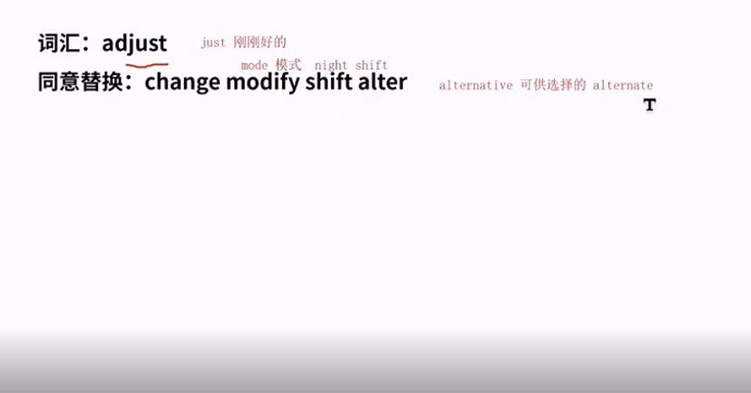雅思阅读高频词adjust视频讲解