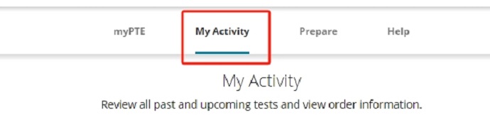 前往“My Activity 我的活动”