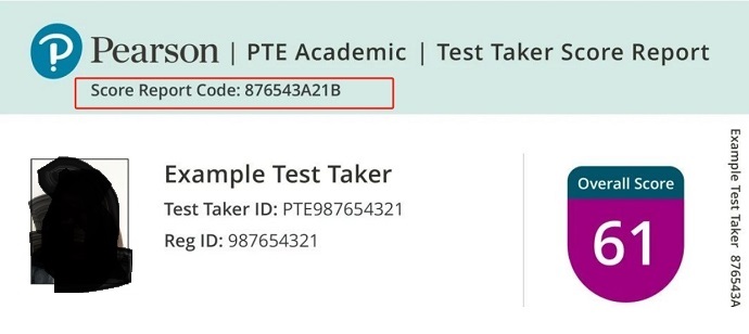 “Score Report Code（个人成绩单代码）”