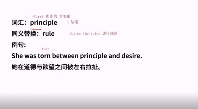 雅思阅读高频词principle视频讲解