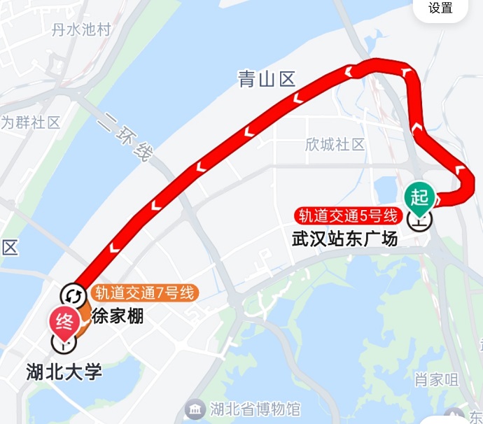 武汉湖北大学PTE考点交通路线-武汉站