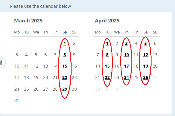 2025年3-4月香港雅思UKVI考试时间表