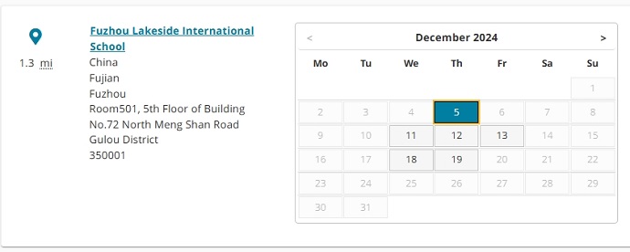 2024年12月福州PTE考试时间安排